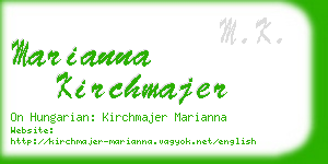 marianna kirchmajer business card